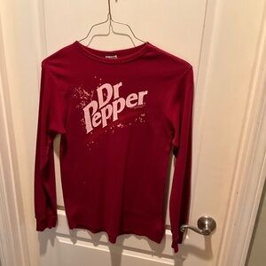 Dr Pepper Kids' Long Sleeve Graphic Tee - Burgundy Red